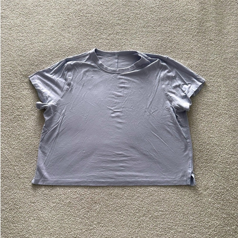 lululemon Classic-Fit Cotton Blend Tshirt size 8 in Pastel Blue